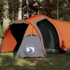 Tente de camping tunnel 2 personnes orange imperméable