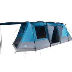 Tente de camping tunnel 4 personnes bleu imperméable