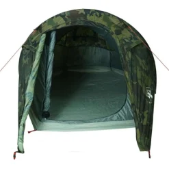 Tente de camping tunnel 2 personnes camouflage imperméable