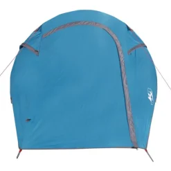 Tente de camping tunnel 3 personnes bleu imperméable
