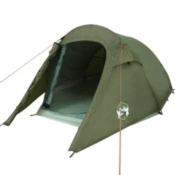 Tente de camping tunnel 3 personnes vert olive imperméable