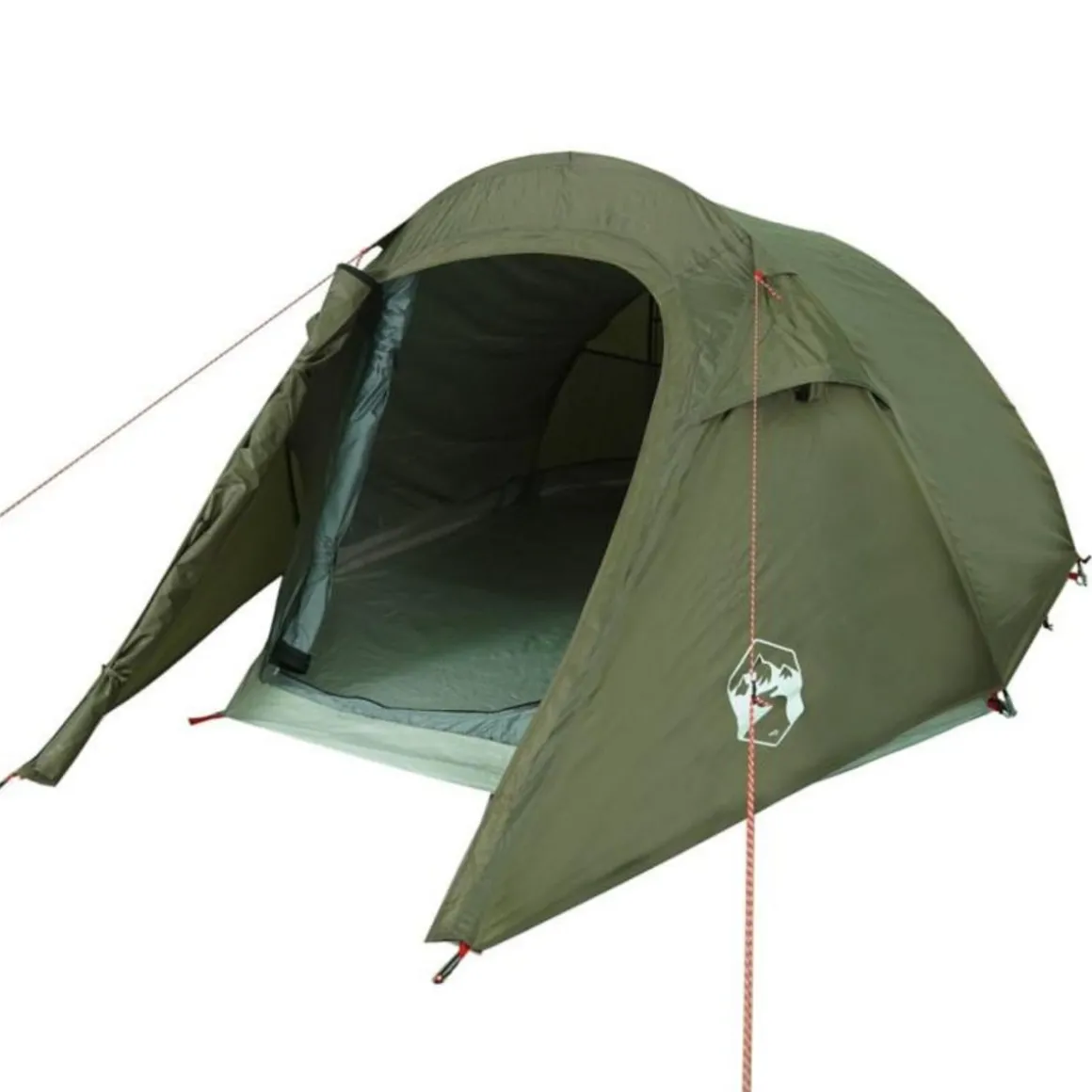Tente de camping tunnel 3 personnes vert olive imperméable