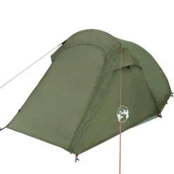 Tente de camping tunnel 3 personnes vert olive imperméable