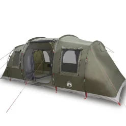 Tente de camping tunnel 4 personnes vert olive imperméable