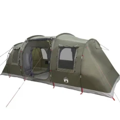 Tente de camping tunnel 4 personnes vert olive imperméable