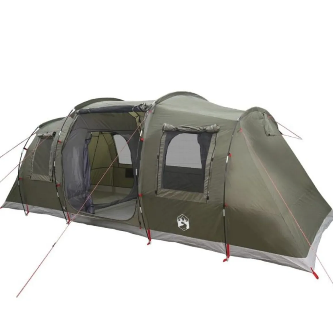 Tente de camping tunnel 4 personnes vert olive imperméable