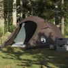 Tente de camping tunnel 2 personnes marron imperméable