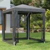 Tente de fete avec 4 parois laterales en maille Anthracite 2x2m