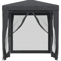 Tente de fete avec 4 parois laterales en maille Anthracite 2x2m