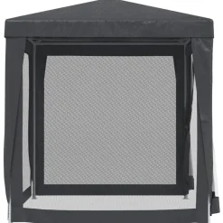Tente de fete avec 4 parois laterales en maille Anthracite 2x2m