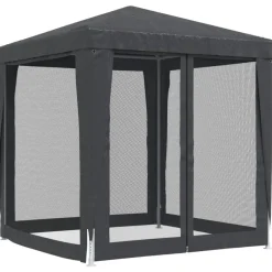 Tente de fete avec 4 parois laterales en maille Anthracite 2x2m