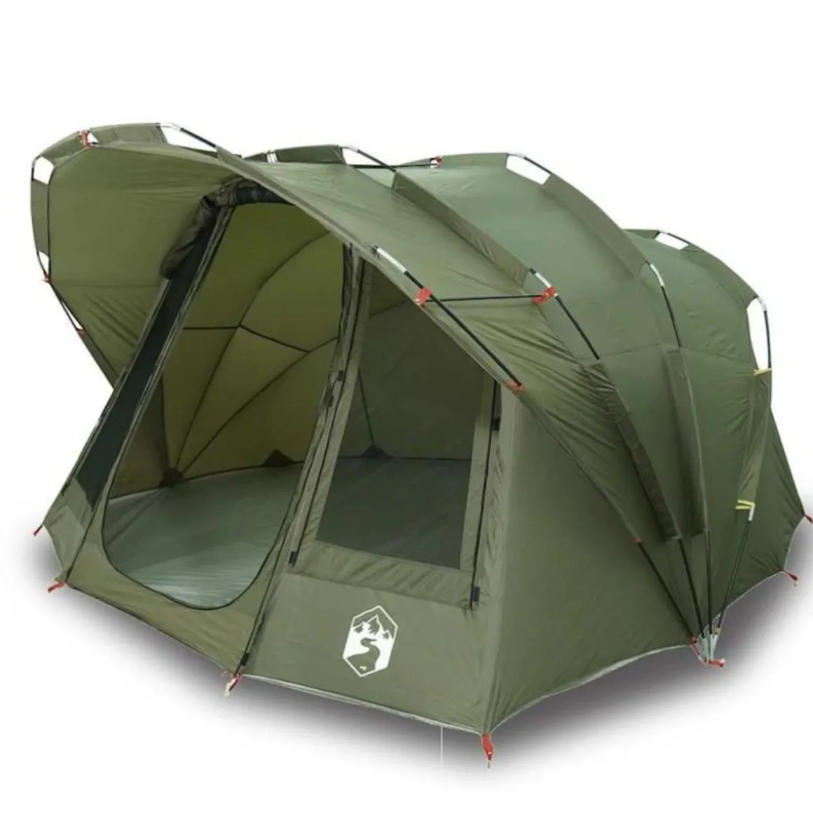 Tente de pêche 5 personnes vert olive imperméable
