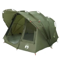 Tente de pêche 5 personnes vert olive imperméable