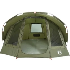 Tente de pêche 5 personnes vert olive imperméable