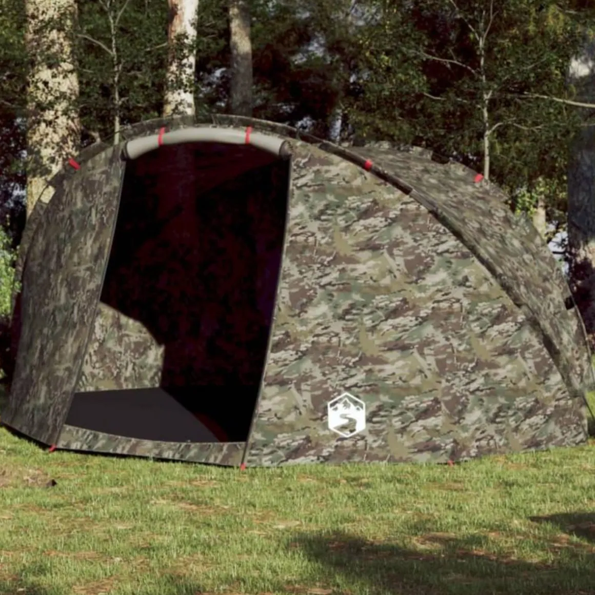 Tente de pêche 5 personnes camouflage imperméable