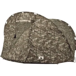 Tente de pêche 5 personnes camouflage imperméable