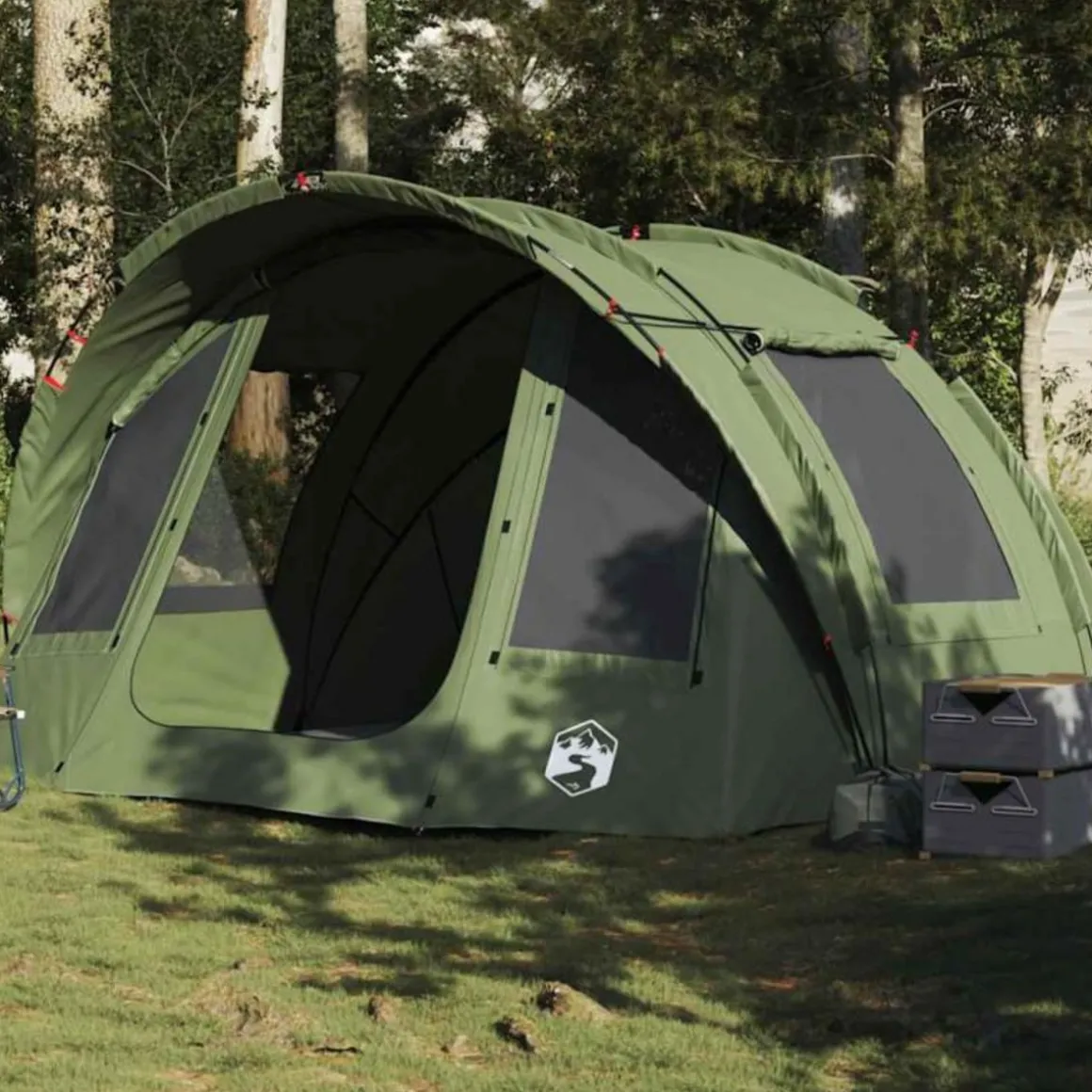 Tente de pêche 2 personnes vert olive imperméable