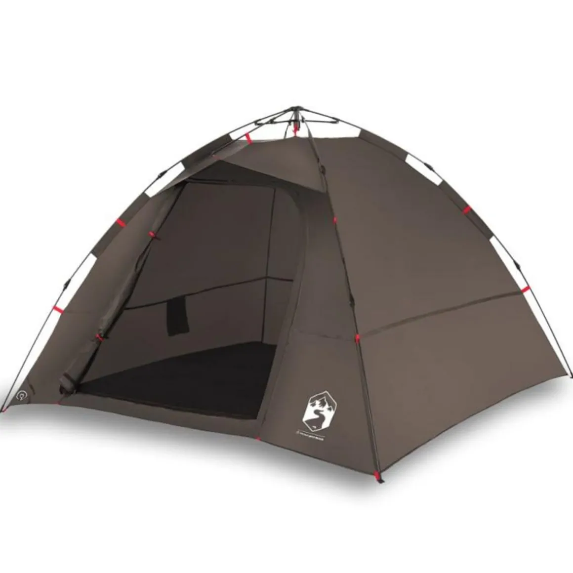Tente de pêche 4 personnes marron libération rapide