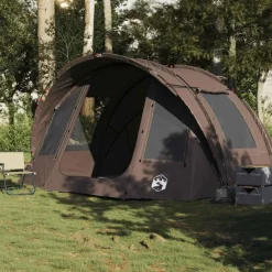 Tente de pêche 2 personnes marron imperméable