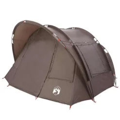 Tente de pêche 2 personnes marron imperméable