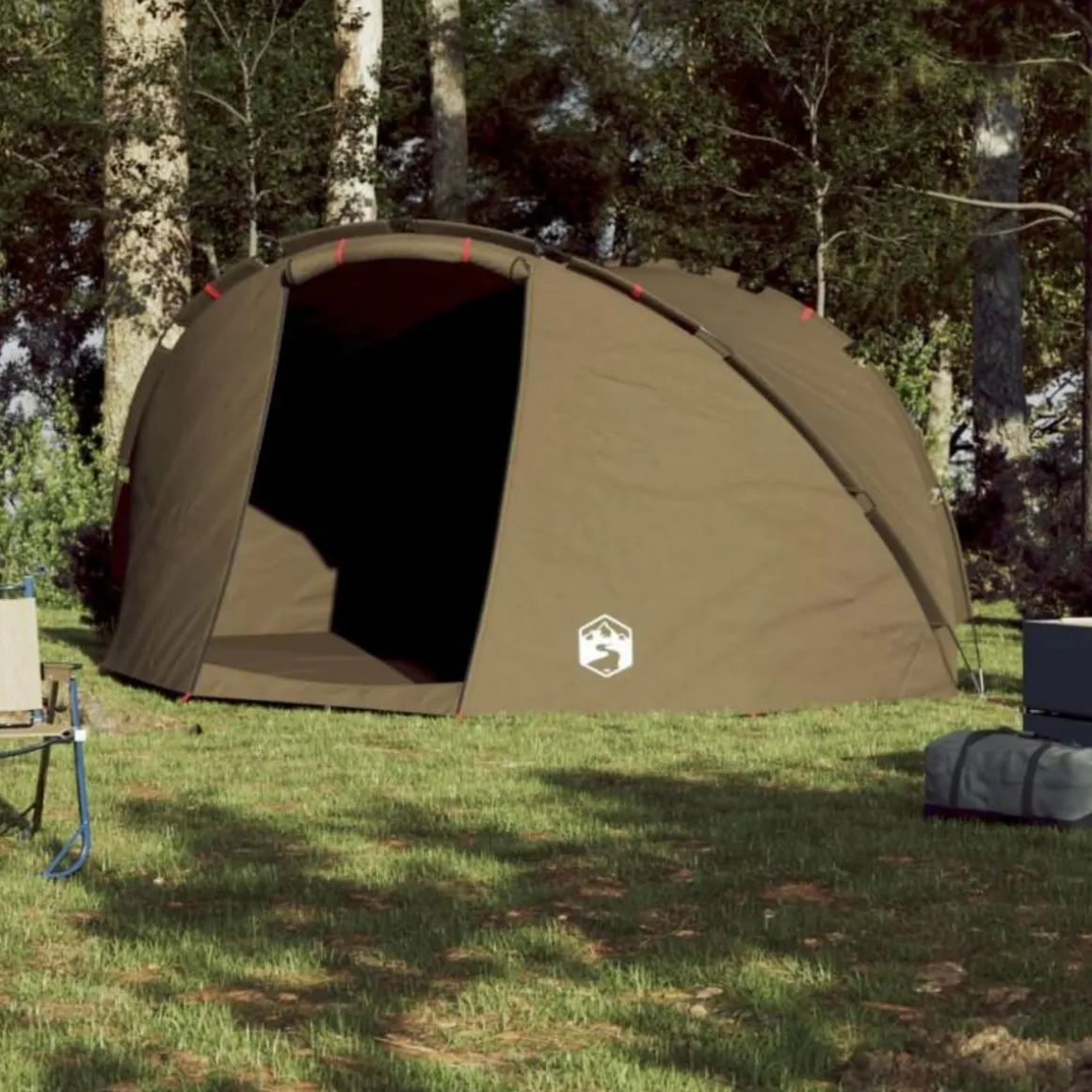 Tente de pêche 5 personnes vert olive imperméable