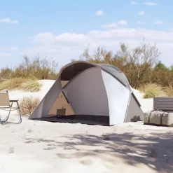 Tente de plage 2 personnes gris escamotable imperméable