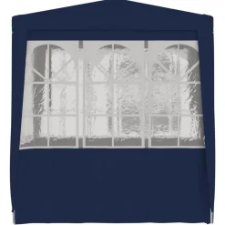 Tente de reception avec parois laterales 2,5x2,5 m Bleu 90 g/m^2