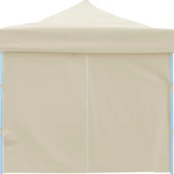 Tente de reception pliable avec 8 parois 3x9 m Blanc casse