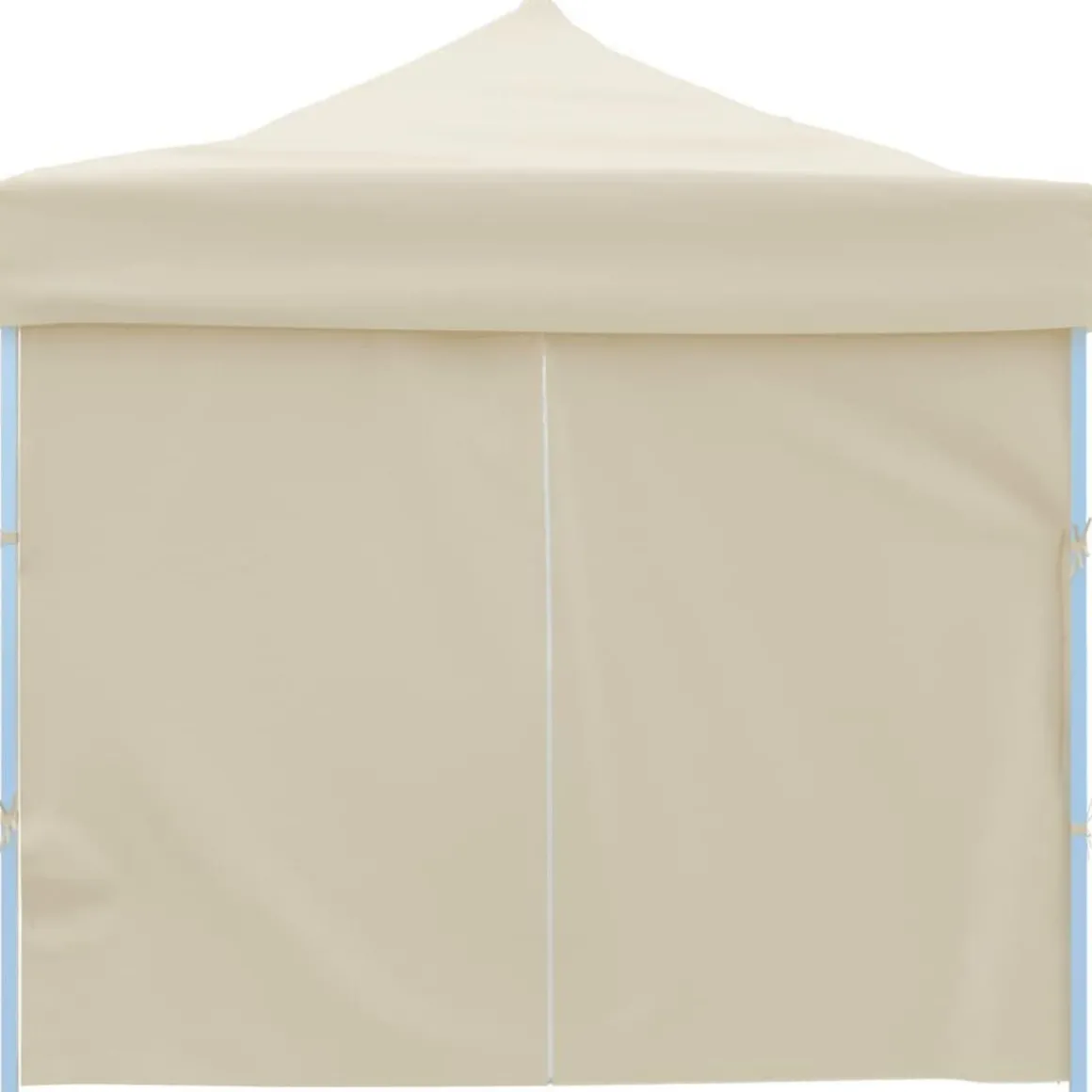 Tente de reception pliable avec 8 parois 3x9 m Blanc casse