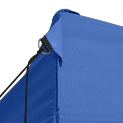 Tente de reception pliable avec 3 parois 3x4 m Acier Bleu