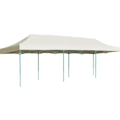 Tente de reception pliable escamotable 3x9 m creme