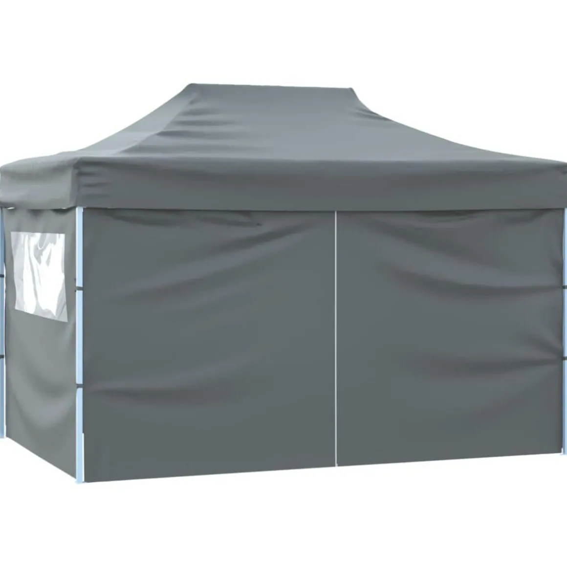 Tente de reception pliable avec 4 parois 3x4 m Acier Anthracite