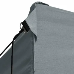 Tente de reception pliable avec 4 parois 3x4 m Acier Anthracite
