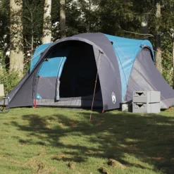 Tente familiale à dôme 6 personnes bleu imperméable