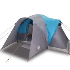 Tente familiale à dôme 6 personnes bleu imperméable