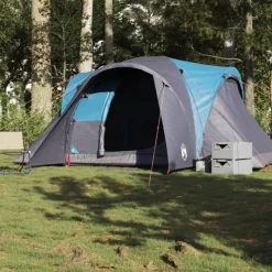 Tente familiale à dôme 6 personnes bleu imperméable