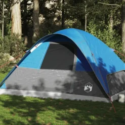 Tente familiale à dôme 6 personnes bleu imperméable