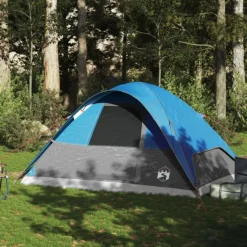 Tente familiale à dôme 6 personnes bleu imperméable