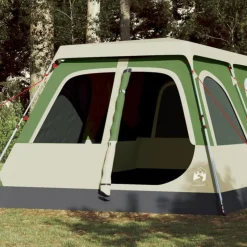 Tente familiale à dôme 10 personnes vert libération rapide