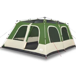 Tente familiale à dôme 10 personnes vert libération rapide