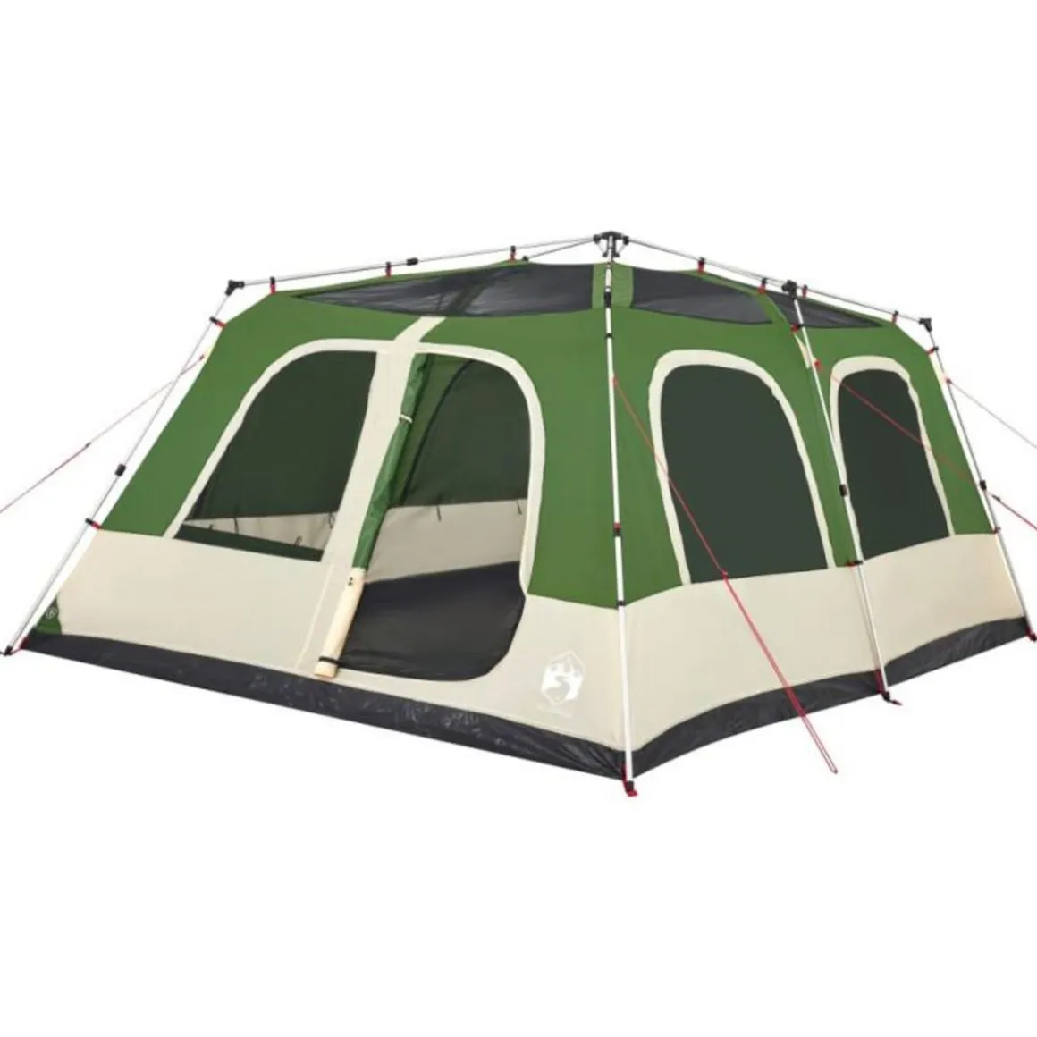 Tente familiale à dôme 10 personnes vert libération rapide