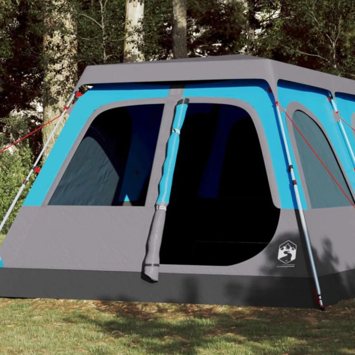 Tente familiale à dôme 10 personnes bleu libération rapide
