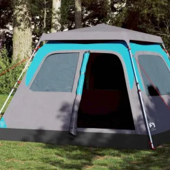 Tente familiale à dôme 6 personnes bleu libération rapide