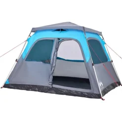 Tente familiale à dôme 6 personnes bleu libération rapide