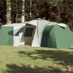 Tente familiale à dôme 12 personnes vert imperméable