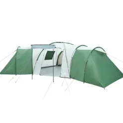 Tente familiale à dôme 12 personnes vert imperméable