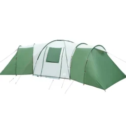 Tente familiale à dôme 12 personnes vert imperméable