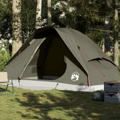 Tente familiale à dôme 6 personnes marron imperméable