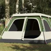 Tente familiale à dôme 8 personnes vert libération rapide