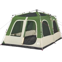 Tente familiale à dôme 8 personnes vert libération rapide